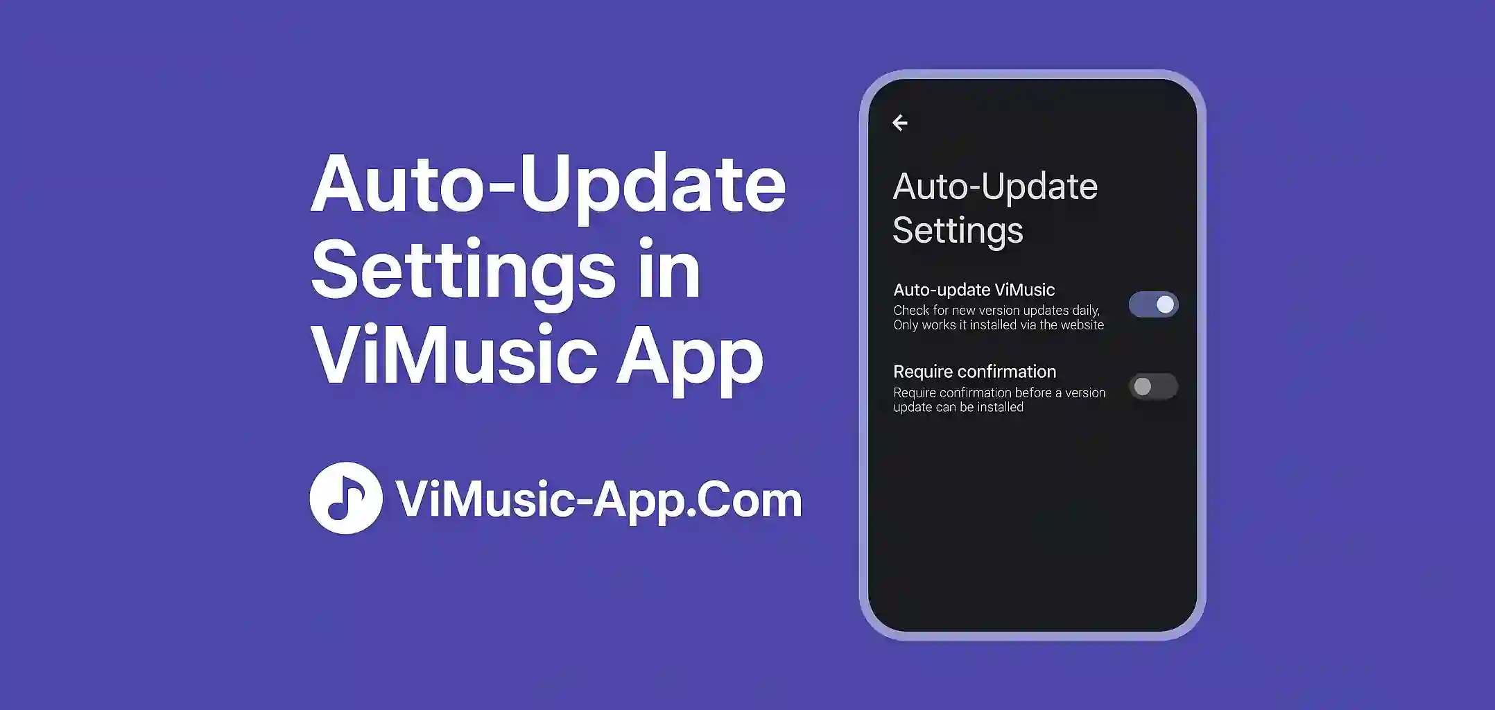 Auto-Update Settings in ViMusic App