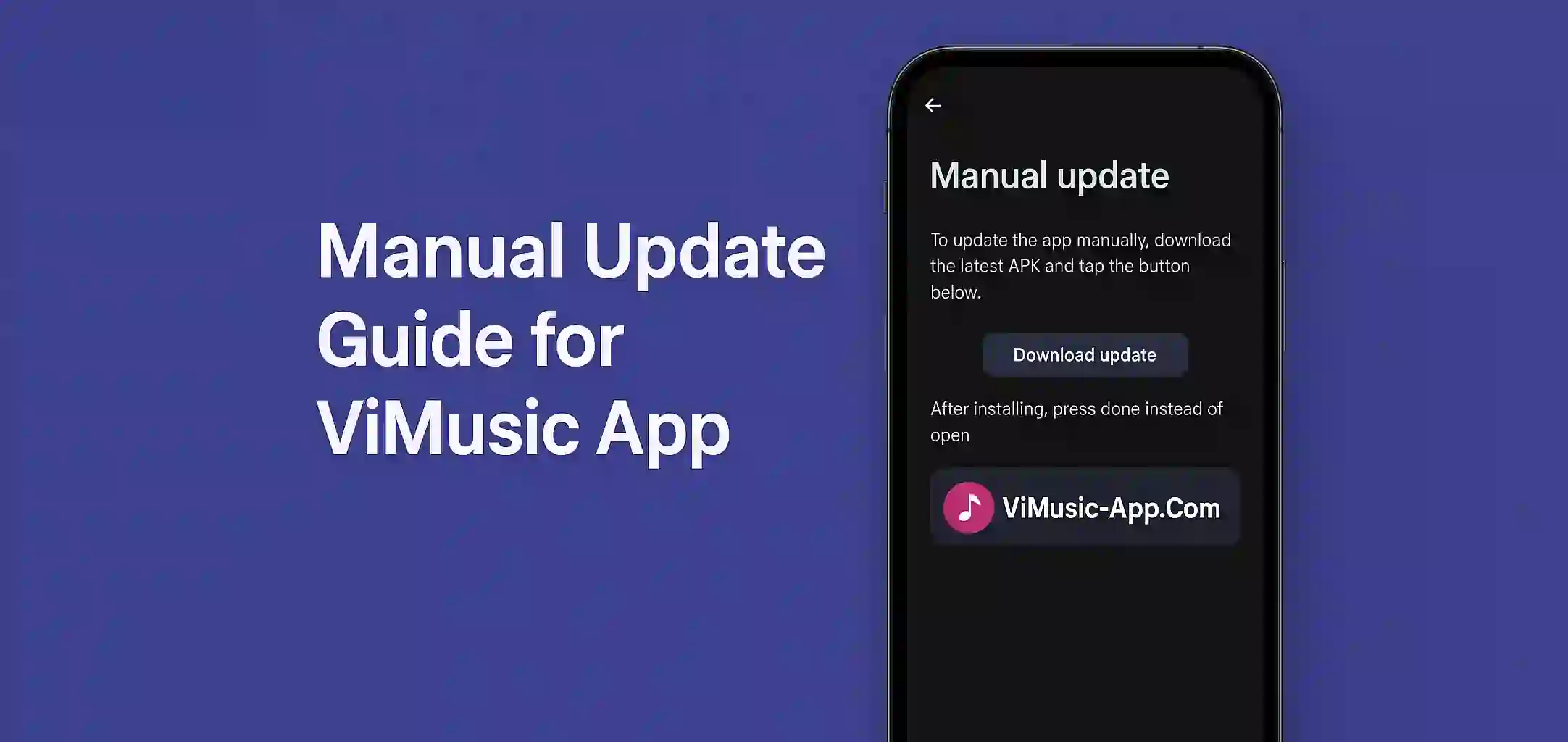 Manual Update Guide for ViMusic App